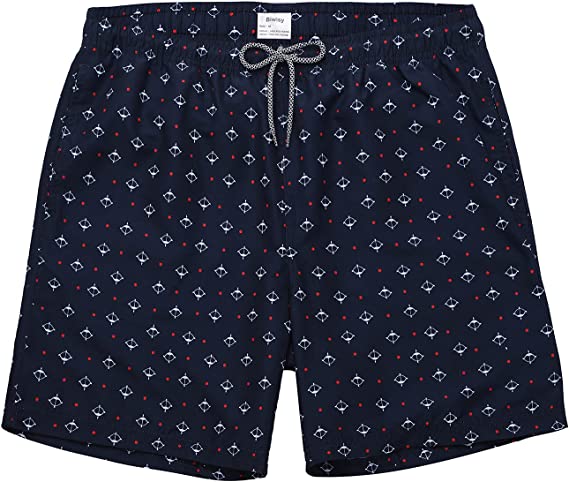 Photo 1 of Biwisy Mens Swim Trunks Quick Dry Swim Shorts with Mesh Lining Funny Beach Shorts
