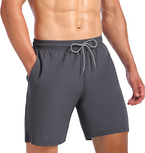 Photo 1 of Biwisy Mens Swim Trunks Quick Dry Beach Shorts Mesh Lining Swimwear Bathing Suits with Pockets
