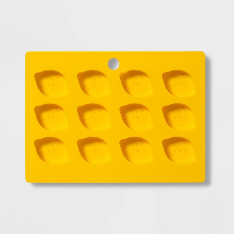 Photo 1 of 5PK-Silicone Lemon Ice Cube Mold Yellow - Sun Squad™
