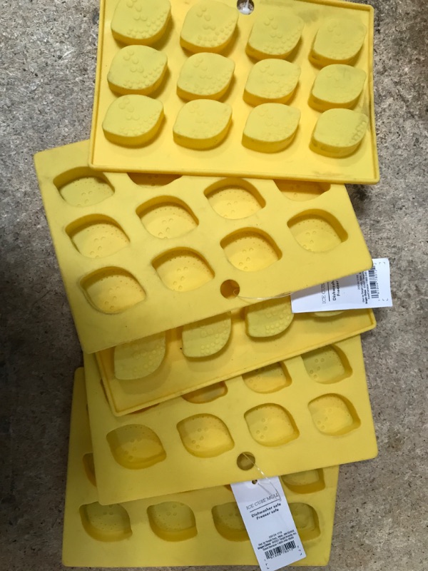 Photo 2 of 5PK-Silicone Lemon Ice Cube Mold Yellow - Sun Squad™
