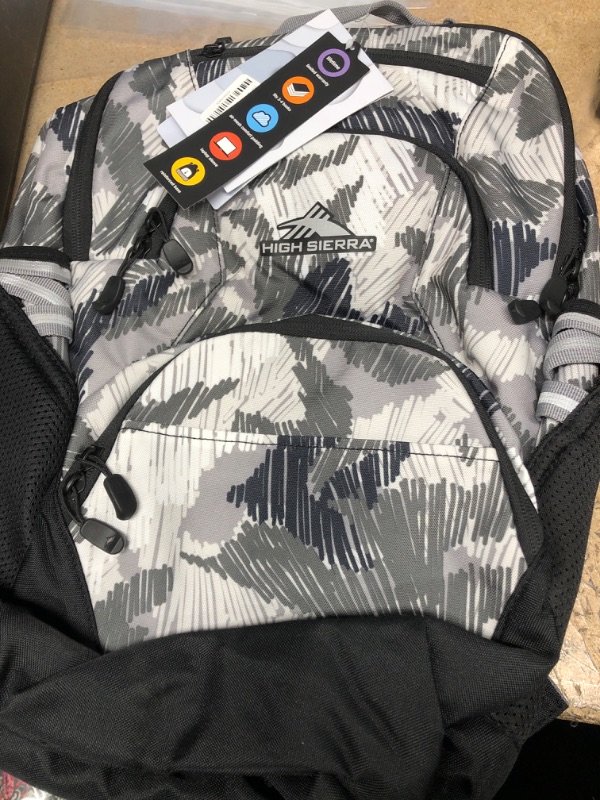 Photo 2 of 
High Sierra Swoop SG Kids Adult School Backpack Book Bag Travel Laptop Bag with Drop Protection Pocket, and Tablet Sleeve, Scribble Camo