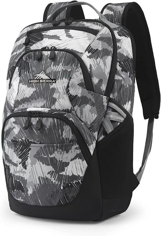 Photo 1 of 
High Sierra Swoop SG Kids Adult School Backpack Book Bag Travel Laptop Bag with Drop Protection Pocket, and Tablet Sleeve, Scribble Camo