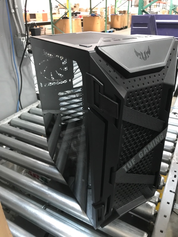 Photo 4 of ASUS TUF Gaming GT301 Mid-Tower Compact Case for ATX Motherboards with honeycomb Front Panel, 120mm AURA Addressable RBG fans, headphone hanger, and 360mm radiator support, 2 x USB 3.2 TUF GT301 Case