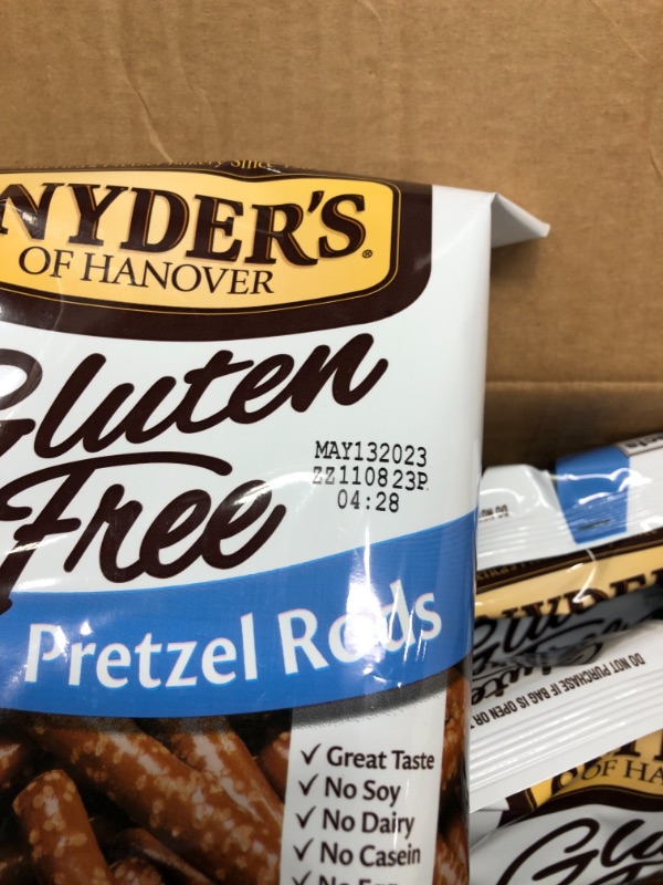 Photo 3 of 12 Pack Snyder's of Hanover Gluten Free Pretzels, Gluten Free Rods, 8 Oz Original
Best Use By 05/2023