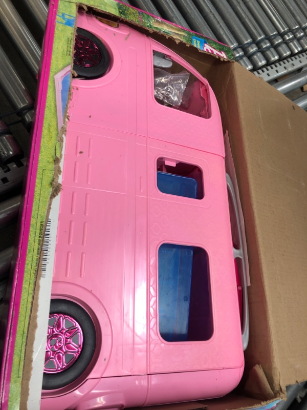 Photo 2 of Barbie Camper Playset With Barbie Accessories, Pool And Furniture, Rolling Vehicle With Campsite Transformation??? [Amazon Exclusive]