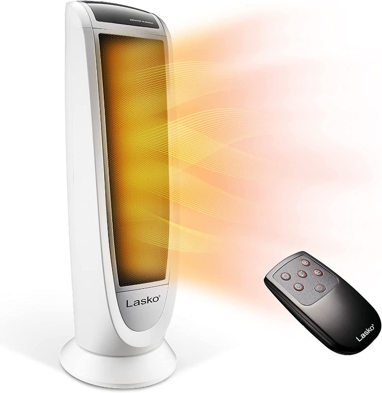 Photo 1 of *UNFUNCTIONAL*- Lasko Oscillating Digital Ceramic Tower Heater for Home with Overheat Protection, Timer and Remote Control, 22.75 Inches, 1500W, White, 5165

