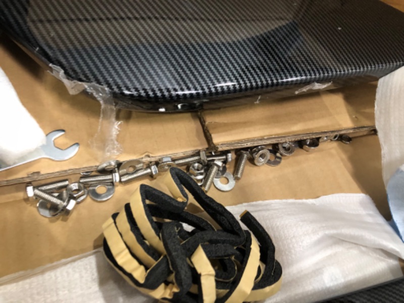 Photo 1 of NUBEHONE Rear Trunk Spoiler Wing Carbon Fiber Look Rear Trunk Lip Spoiler Compatible with Subaru WRX STi 4 Doors Sedan 2015-2019