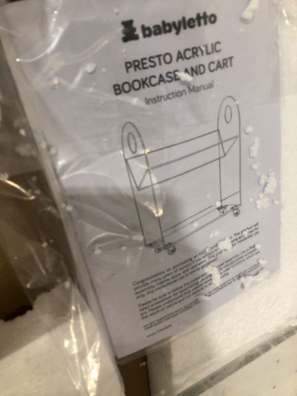 Photo 1 of Babyletto Presto Portable Bookcase and Cart in Acrylic