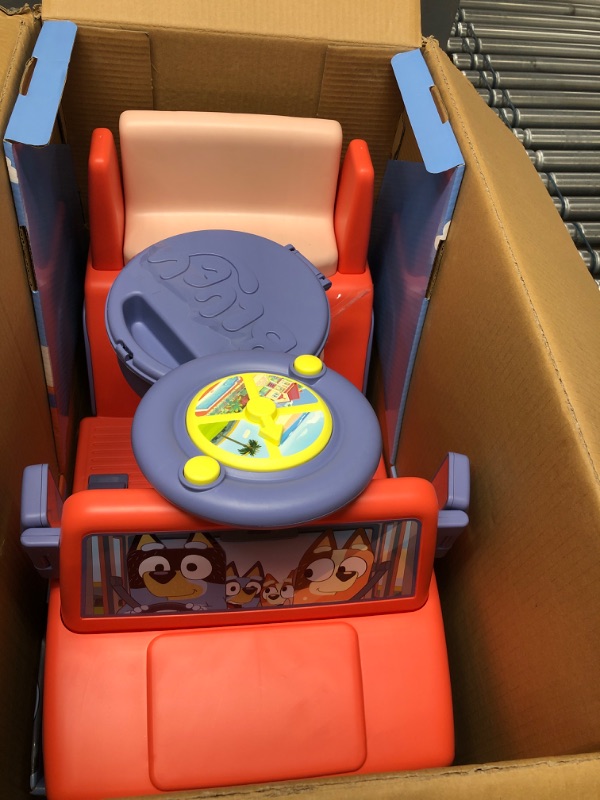 Photo 1 of Bluey 6V Ride On Car for Toddlers - Interactive Electric Car for Kids with Sound Effects & Music, Riding Toy for Boys & Girls, Includes 6V Rechargeable Battery & Charger
