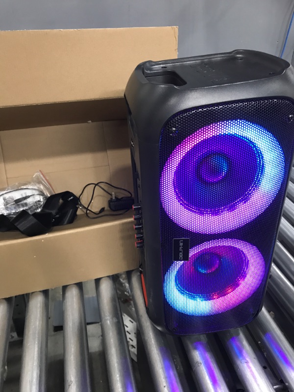Photo 1 of Dolphin New Upgraded 2023 SP-2600RBT Portable Bluetooth Speaker - Crisp Sound & BASS - Dual 6.5" Woofer, 1" Tweeter, Boombox
