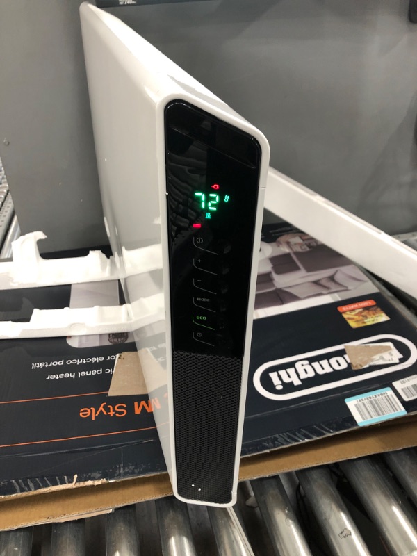 Photo 1 of De'Longhi Convection Panel Heater, Full Room Quiet 1500W, Freestanding/Easy Install Wall Mount, LED Digital Display, Adjustable Thermostat, Timer, EcoEnergy Saving Mode, White