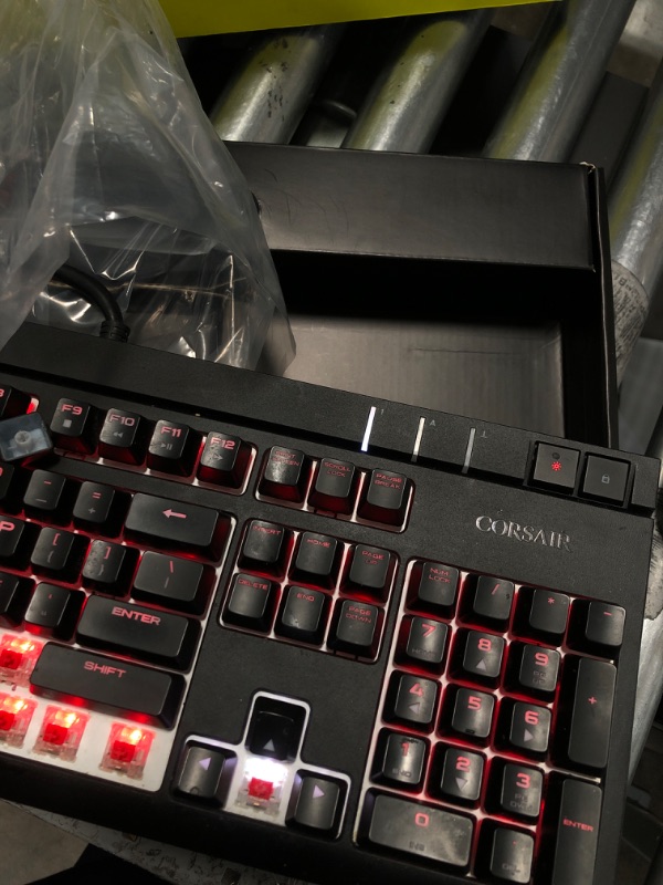 Photo 2 of Corsair K95 RGB Platinum XT Mechanical Gaming Keyboard, Backlit RGB LED, Cherry MX Speed RGB Silver, Black (CH-9127414-NA) MX Speed Silver Keyboard