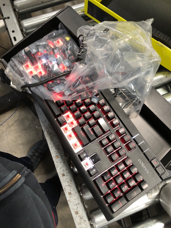 Photo 1 of Corsair K95 RGB Platinum XT Mechanical Gaming Keyboard, Backlit RGB LED, Cherry MX Speed RGB Silver, Black (CH-9127414-NA) MX Speed Silver Keyboard