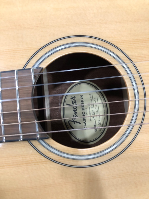 Photo 3 of Fender CN-60S Concert Nylon String Acoustic Guitar, Natural