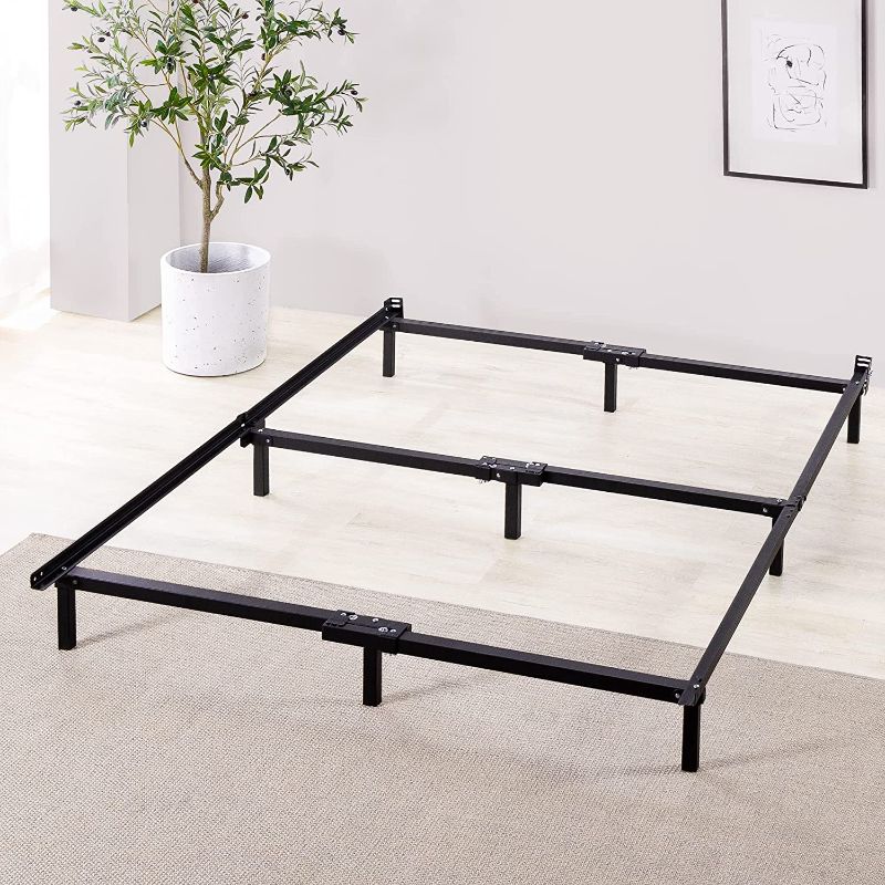 Photo 1 of **MISSING HARDWARE**Zinus Michelle Compack 9-Leg Support Bed Frame, for Box Spring and Mattress Set, Full, Black (AZ-SBF-07F)
