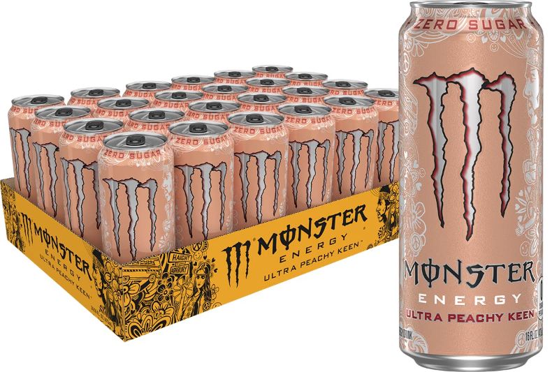 Photo 1 of **BBD: Feb 09 2024**
Monster Energy Ultra Peachy Keen, Sugar Free Energy Drink, 16 oz (Pack of 24)
