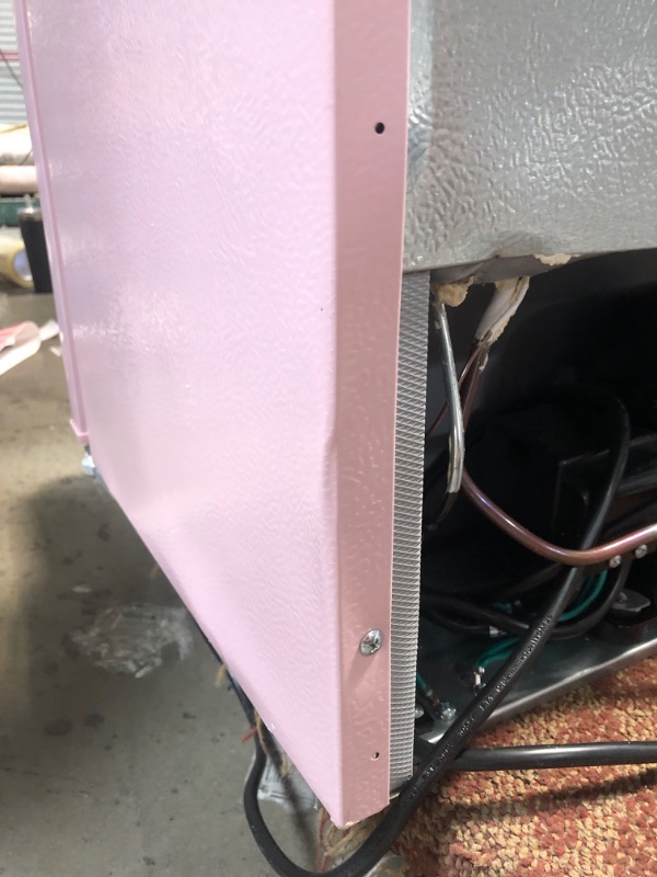 Photo 1 of **MINOR DENTS & DAMAGED FRONT DOOR**FRIGIDAIRE EFR376 Retro Bar Fridge Refrigerator , 3.2 cu. Ft, Pink/Coral
