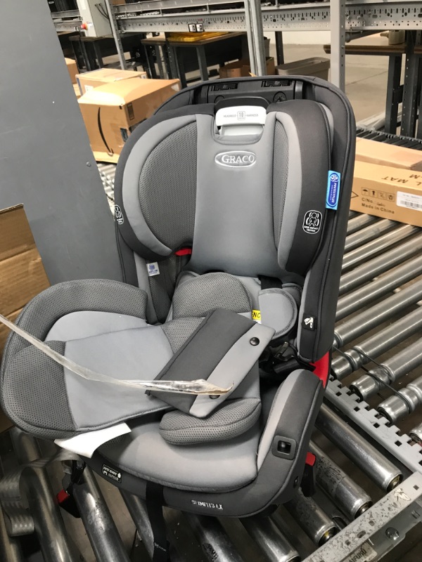 Photo 2 of Graco SlimFit3 LX 3 in 1 Car Seat | Space Saving Car Seat Fits 3 Across in Your Back Seat, Kunningham SlimFit w/ 3-Across Fit Kunningham