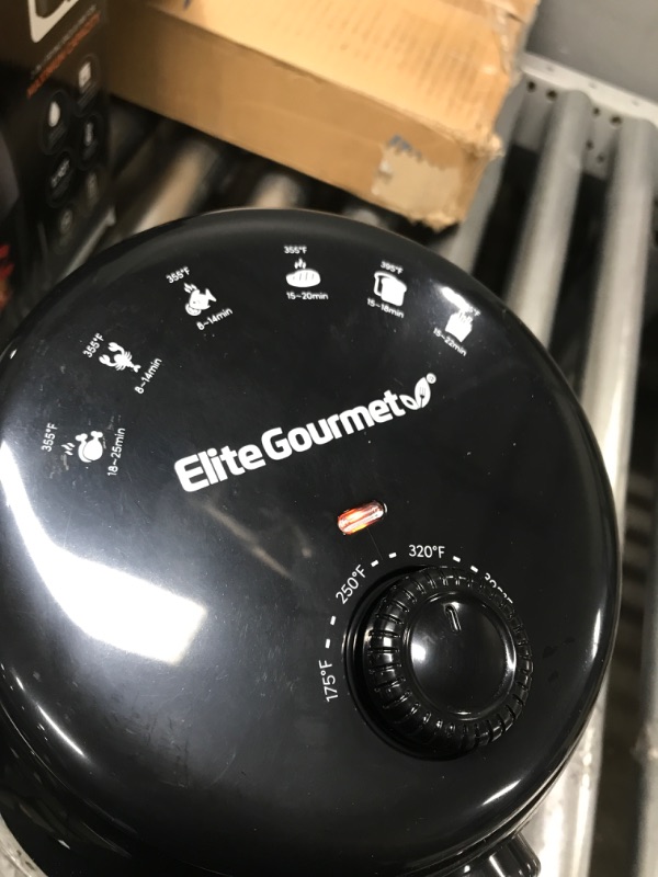 Photo 2 of **TESTED/ TURNS ON** Elite Gourmet 2.1-qt. Hot Air Fryer, Black