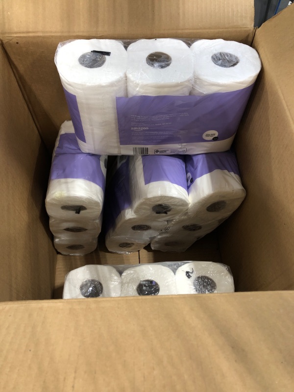 Photo 2 of Amazon Basics 2-Ply Toilet Paper 5 Packs, 6 Rolls per pack (30 Rolls total) (Previously Solimo)