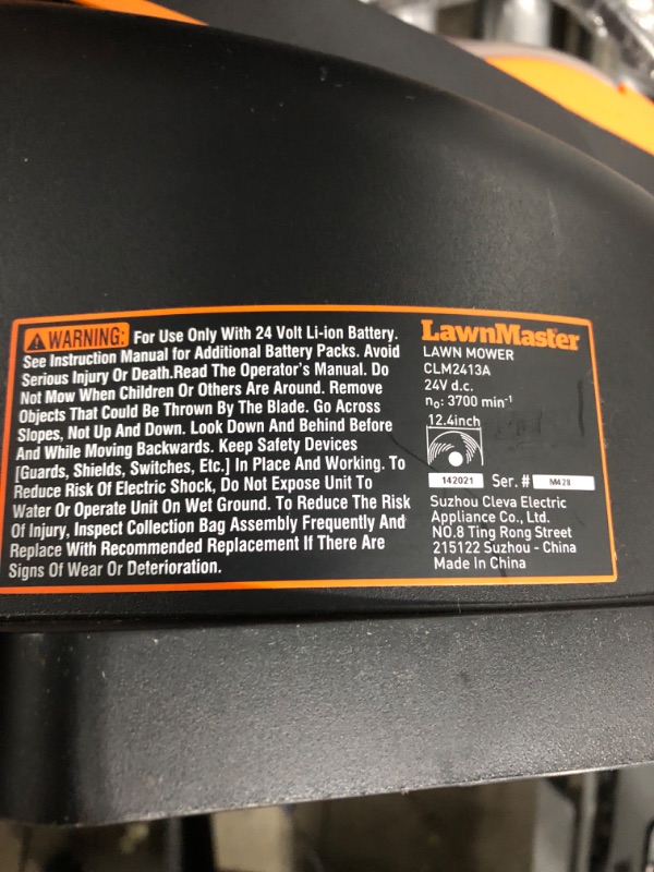 Photo 3 of ***MISSING BATTERIES*** LawnMaster 20VMWGT 24V Max 13-inch Lawn Mower and Grass Trimmer 10-inch Combo with 2x4.0Ah Batteries and Charger Mower/Grass Trimmer Mower/Grass Trimmer