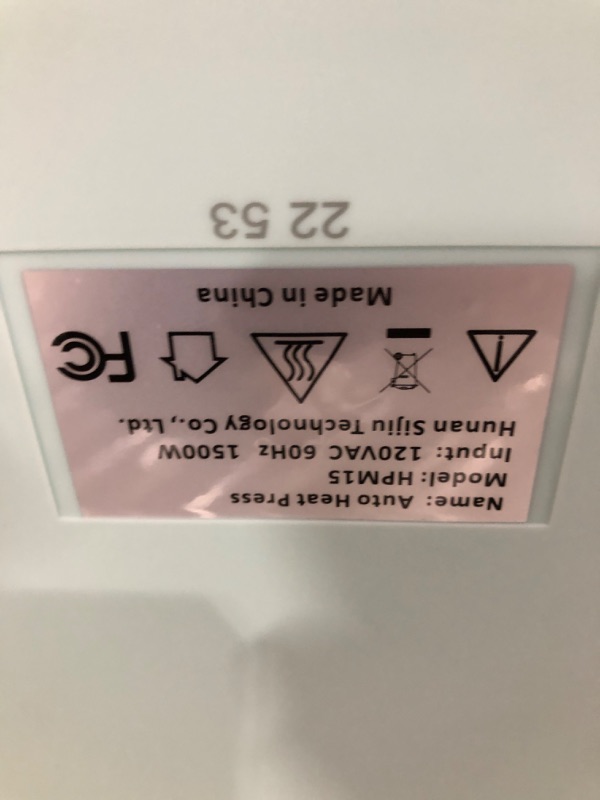 Photo 3 of HTVRONT Auto Heat Press Machine - 15"x15" Smart Heat Press Machine for T-Shirts - Heat Up Fast & Distribute Heat Evenly, Intelligent Tshirt Press Machine for HTV, Sublimation, Heat Transfer Projects Light Blue