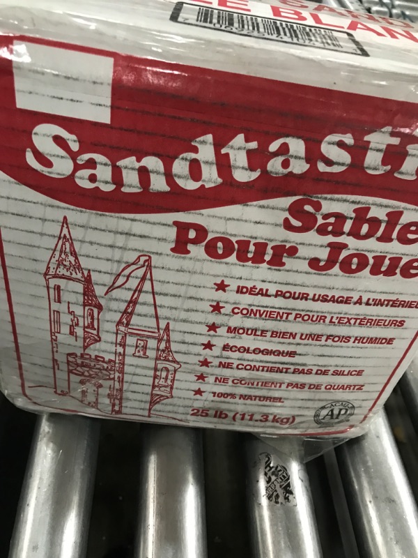 Photo 2 of **USED** Sandtastik Sparkling White Play Sand, 25 Pounds - 25.-LB-BOX-REG 1