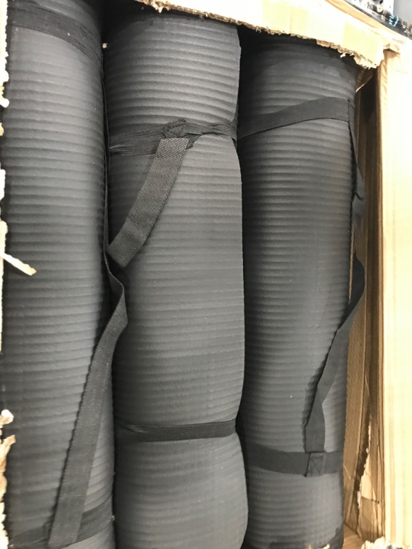 Photo 1 of 6 Pack Bulk Yoga Mats 72 x 24 x 0.4 Inch Black Fitness Mat Nonslip Exercise Mats for Yoga, Pilates, Workout, Stretching
