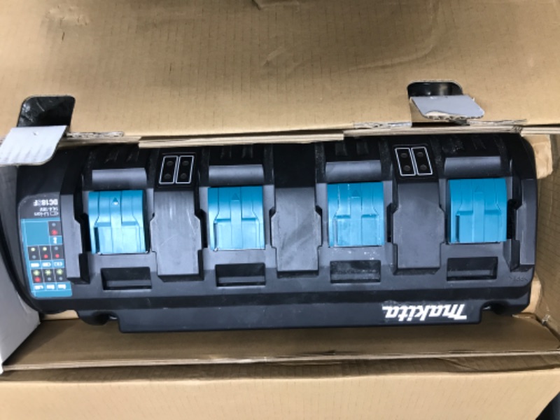 Photo 2 of Makita DC18SF 4 port 18 Volt LXT Cordless Battery Charger 4-Pack