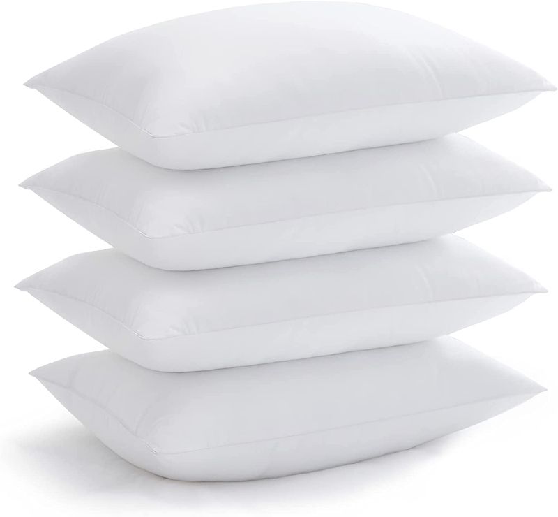 Photo 2 of Acanva Bed Pillows for Sleeping, Cooling Hotel Quality with Premium Soft 3D Down Alternative Fill for Back, Stomach or Side Sleepers, (Pack of 4), White 4 Count