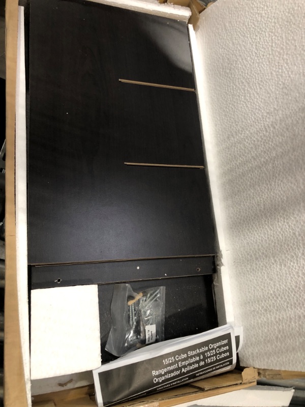 Photo 1 of ClosetMaid 15 Cube Stackable Storage Organizer for Shoes, Bags, Crafts, Hobbies with Wood Shelves, for Closet, Entryway or Mudroom, Espresso Espresso 15-Unit Organizer Organizer