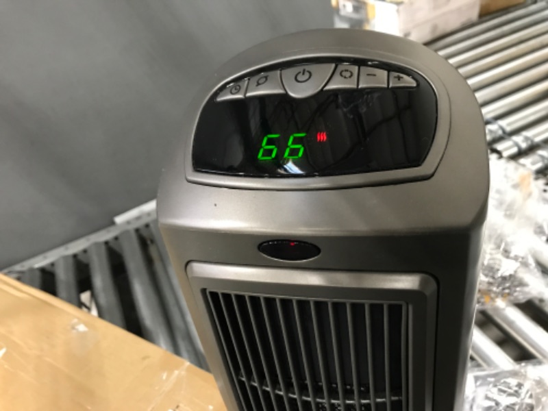 Photo 2 of Lasko 1500W Digital Ceramic Space Heater with Remote, 755320, Silver