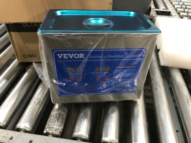 Photo 2 of VEVOR Professional Ultrasonic Cleaner, Easy to Use with Digital Timer & Heater, Stainless Steel Industrial Machine for Parts, 110V, FCC/CE/RoHS Certified (3L)
