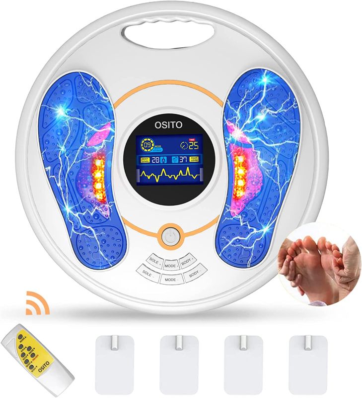 Photo 1 of OSITO Foot Circulation Stimulator, EMS &TENS Foot Massager, Electric Foot Stimulator Improves Circulation, Feet Legs Nerve Muscle Stimulator Relieves Body Pain and Neuropathy(FSA or HSA Eligible)
