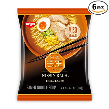 Photo 1 of ** EXPIRES APRIL 8, 2023** Nissin RAOH Ramen Noodle Soup, Miso, 3.77 Ounce (Pack of 6)
