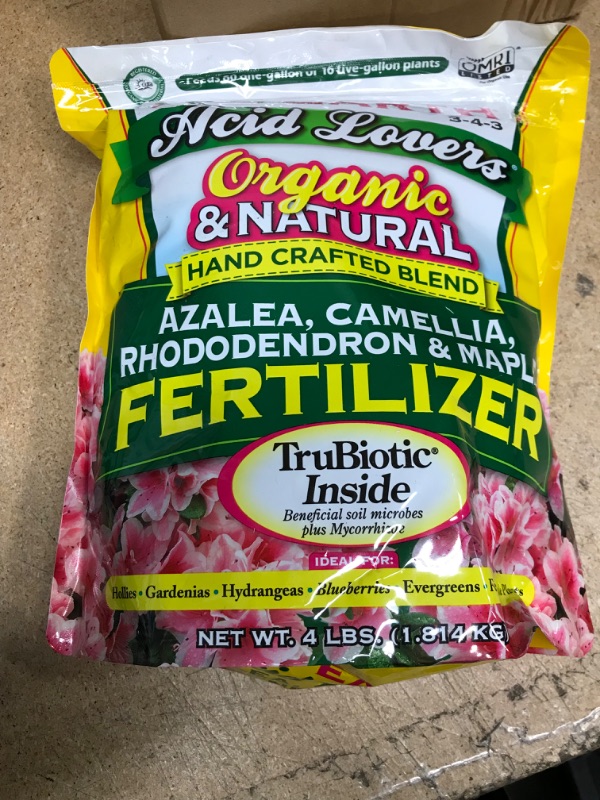 Photo 2 of **EXPIRES 2025** Dr. Earth Fertilizer, Organic, Azalea, Camellia, Rhododendron & Maple, Acid Lovers, Premium - 4 lbs (1.814 kg)