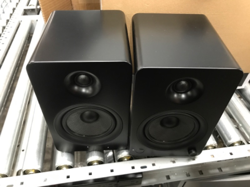 Photo 2 of Kanto YU6 Powered Speakers with Bluetooth and Phono Preamp | Matte Black | Pair