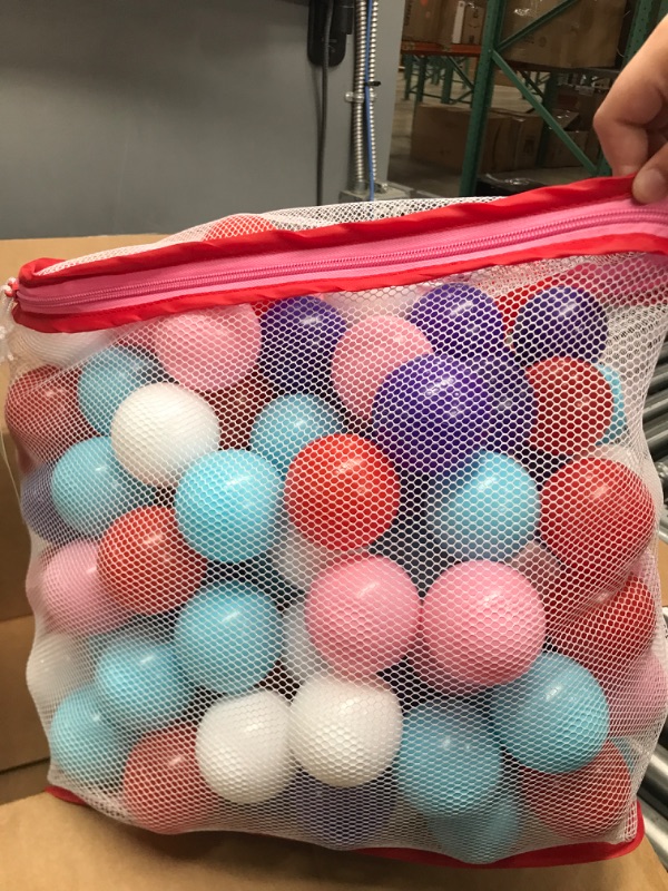 Photo 3 of Click N' Play Ball Pit Balls for Kids, Plastic Refill Balls, 200 Pack, Phthalate and BPA Free, Includes a Reusable Storage Bag with Zipper, Bright Colors, Gift for Toddlers and Kids