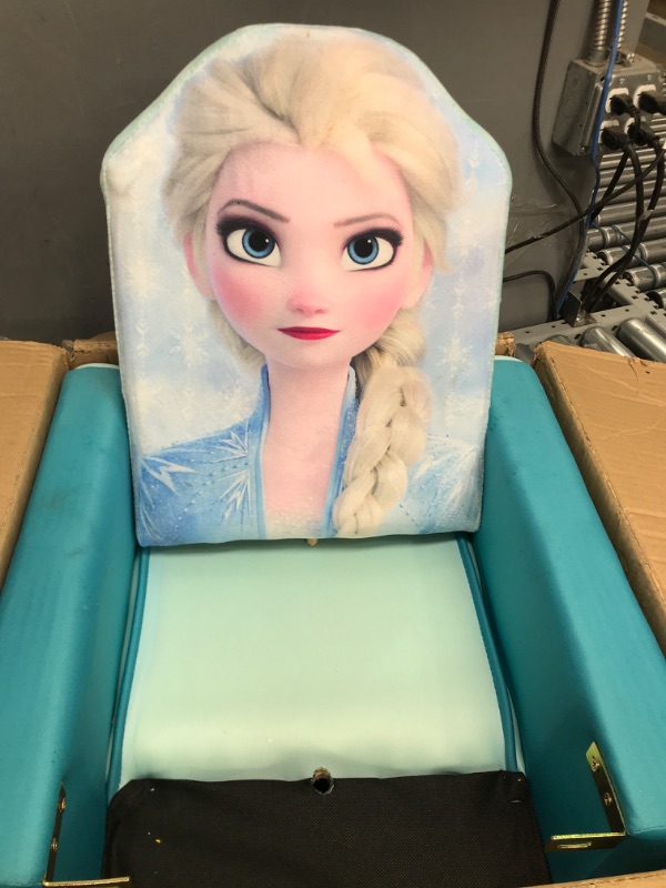 Photo 2 of Delta Children Figural Upholstered Kids Chair, Wood, Disney Frozen II Elsa 1 Count (Pack of 1) Sky Blue