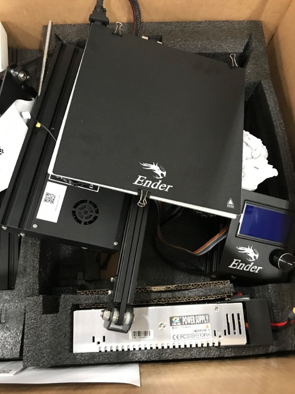 Photo 2 of FOR PARTS ONLY. USED. 3D Printer Filament Dryer Box, Comgrow 3D Filament Storages, Keeping Filaments Dry During 3D Printing, Compatible with 1.75mm/2.85mm PLA PETG ABS Material, Filament Dehydrator, Spool Holder Black and Blue