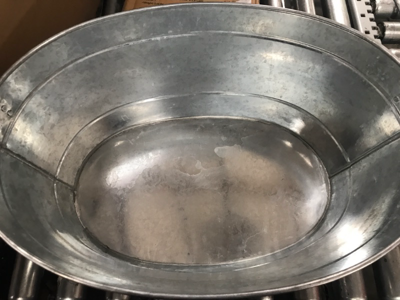 Photo 1 of Achla Designs Standard Oval Galvanized Steel Tub