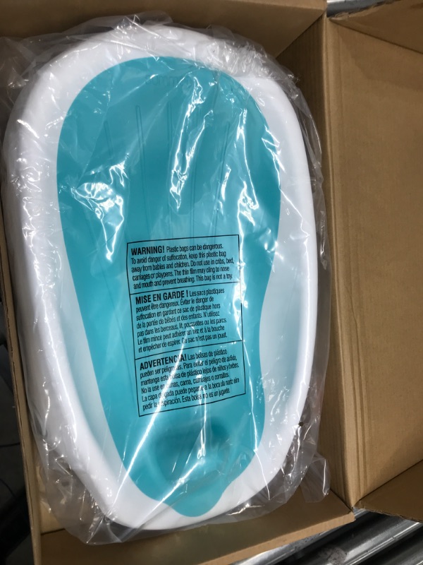 Photo 2 of Summer Clean Rinse Baby Bather (Aqua) – Bath Support for Use on The Counter, in The Sink or in The Bathtub, Has 3 Reclining Positions and Soft, Quick-Dry Material – Use from Birth Until Sitting Up