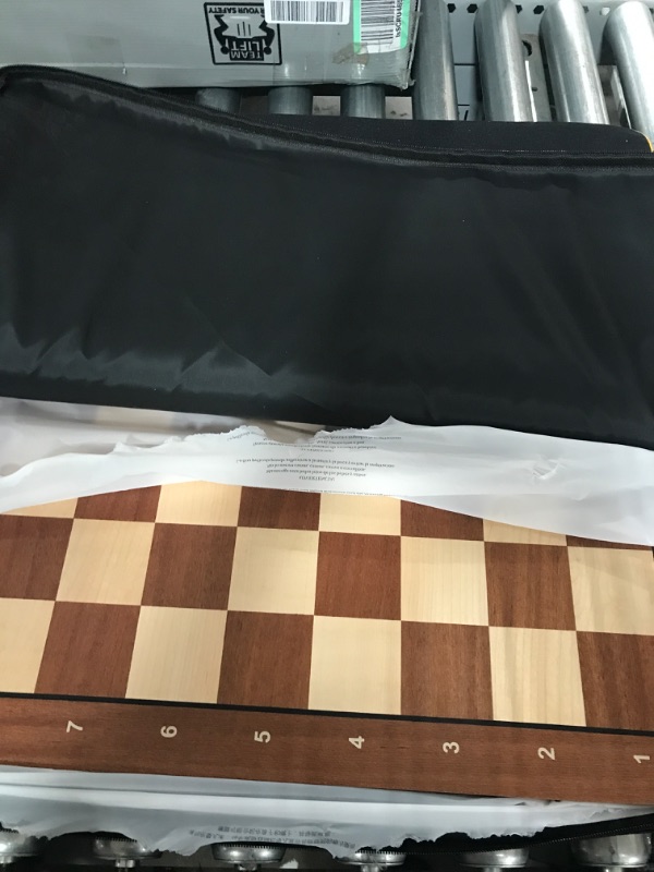 Photo 3 of A&A 21.25" Professional Wooden Tournament Chess Board/Mahogany & Maple Inlaid / 2.25" Squares w/Notation 21.25” / 54cm Mahogany & Maple Inlaid - W/ Notation