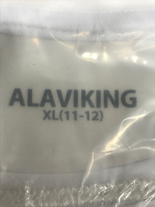 Photo 3 of ALAVIKING Kids Quick Dry Short Sleeve T Shirts Basic Athletic Running Tee Shirt for Boys and Girls 3-12 Years White 9-10 Years