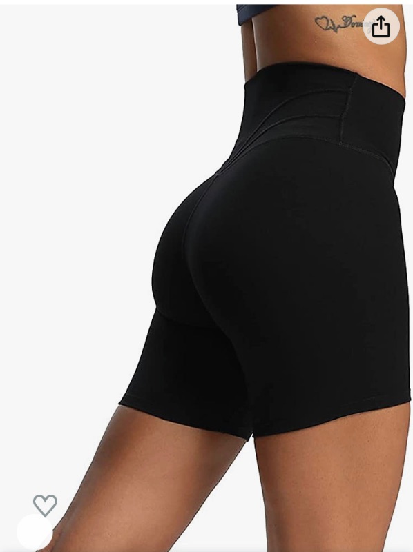 Photo 1 of Aoxjox Trinity Workout Biker Shorts for Women Tummy Control High Waisted Exercise Athletic Gym Running Yoga Shorts 6" medium 