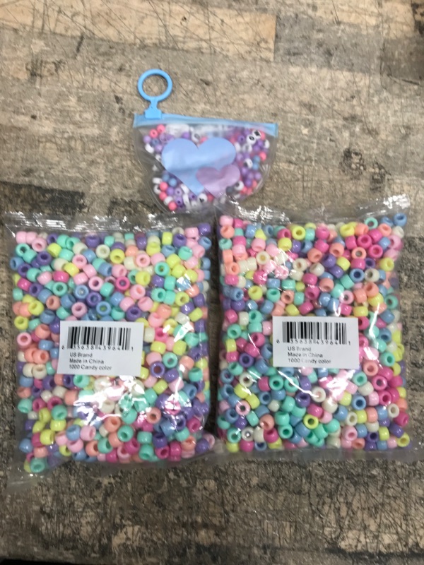 Photo 2 of 2 PACKS Eppingwin Beads and Bead assortments (1000 Candy Pony Beads)… Medium Pack Macaroon Candy