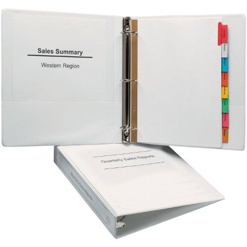 Photo 1 of 12 1.5 in. Capacity Economy 11 in. X 8.5 in. 3 Ring View Binder - Black
