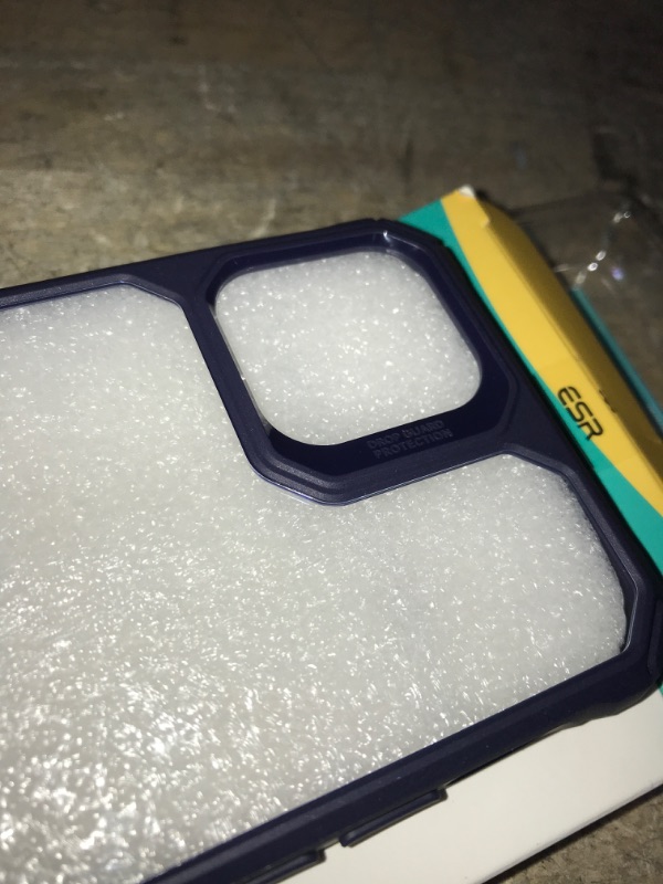 Photo 1 of ESR Air Armor Case Compatible with iPhone 12 Case/Compatible with iPhone 12 Pro Case (2020) [Military Grade Protection] [Shock-Absorbing Corners] Hard PC + Flexible TPU Frame, 6.1" - Transparent Blue 