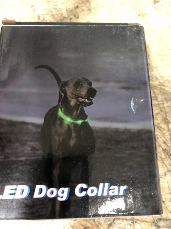 Photo 1 of LED Dog Collar, MASBRILL Light Up Dog Collar USB Rechargeable Waterproof Glowing Collars, Flashing Dog Collar for Night Safety, 4 Colors Adjustable Lighted Pet Collar for S/M/L Dogs, Red XL Red XL(21.6''-27.5''/55-70cm)