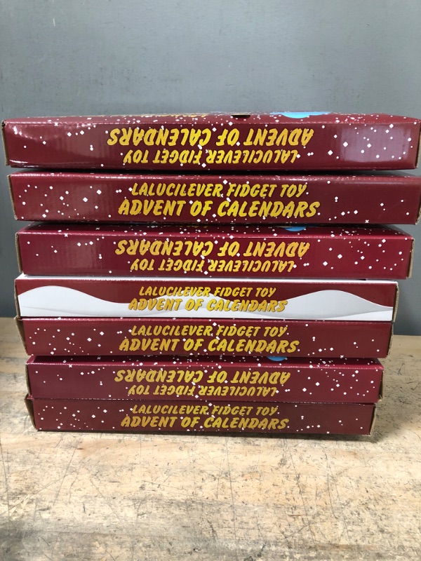 Photo 1 of BUNDLE OF 7 Advent Calendar 2022, Lalucilever 25 Days Christmas Holiday Countdown Advent Calendars, Christmas Pop Fidget Toy Set Gift Box, Surprise Party Toy Gifts for Toddler Kids Teens Girls Age 3-12 Year Old. Plastic